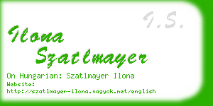 ilona szatlmayer business card